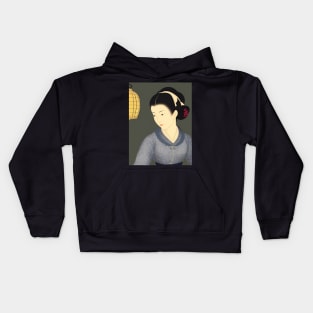 Ukiyo-e Japanese Art - Woman by a Lantern Kids Hoodie